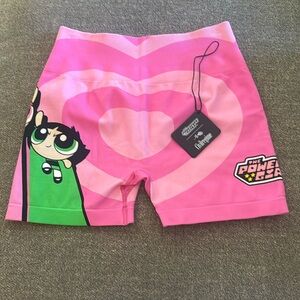 NWT! Civilregime The Powerpuff Girls Pink Bike Shorts Women’s Size Small